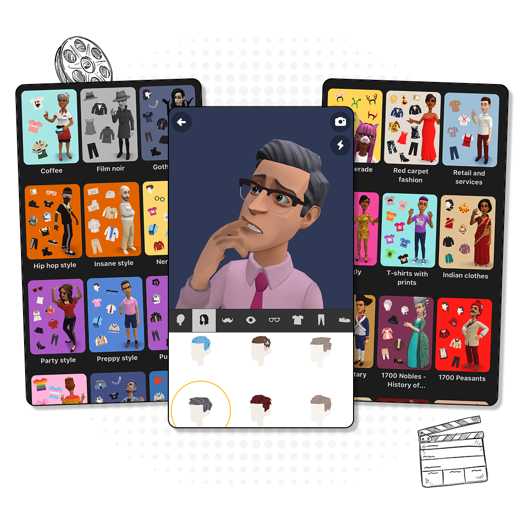 Screenshot from Plotagon Story mobile app.