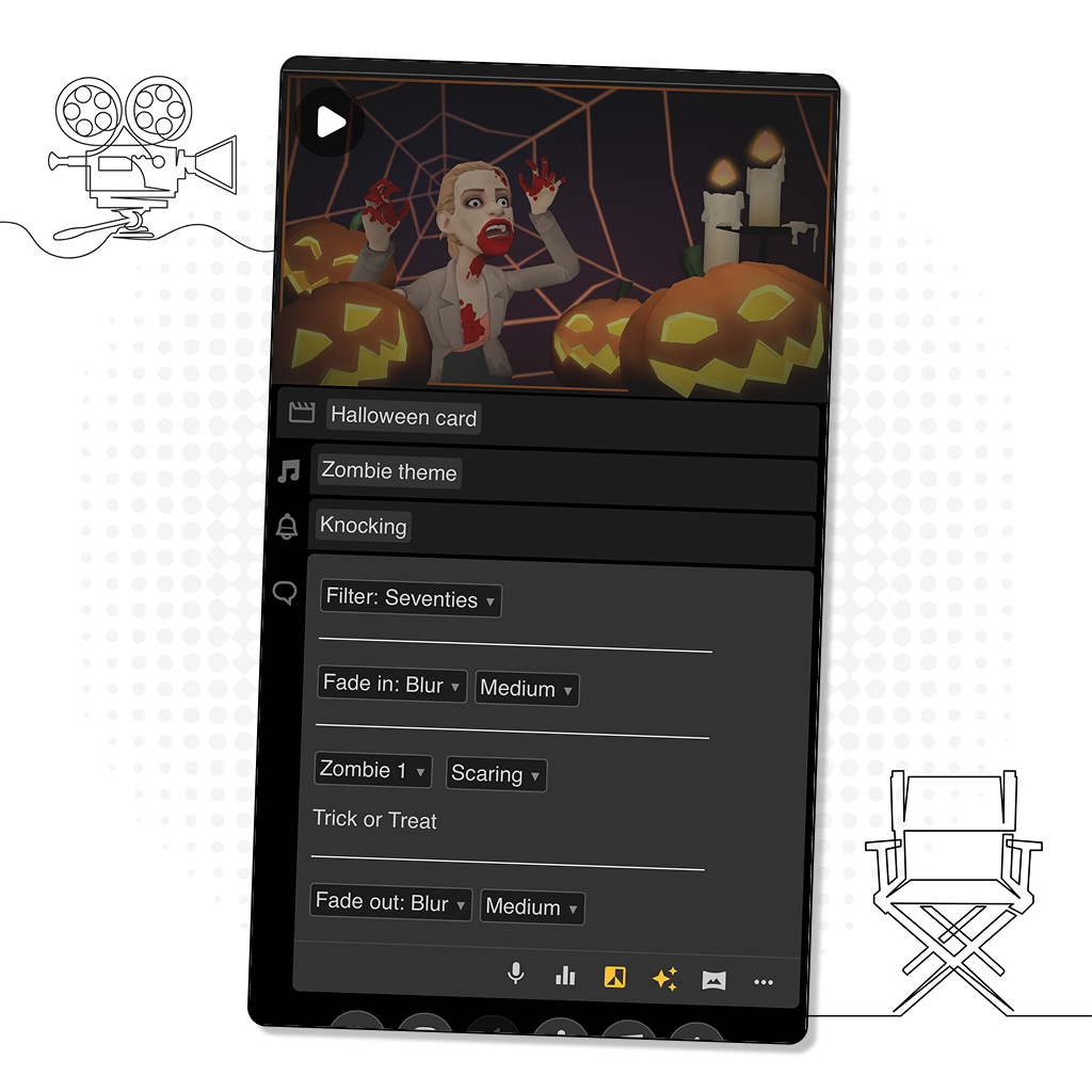 Screenshot from Plotagon Studio mobile app.