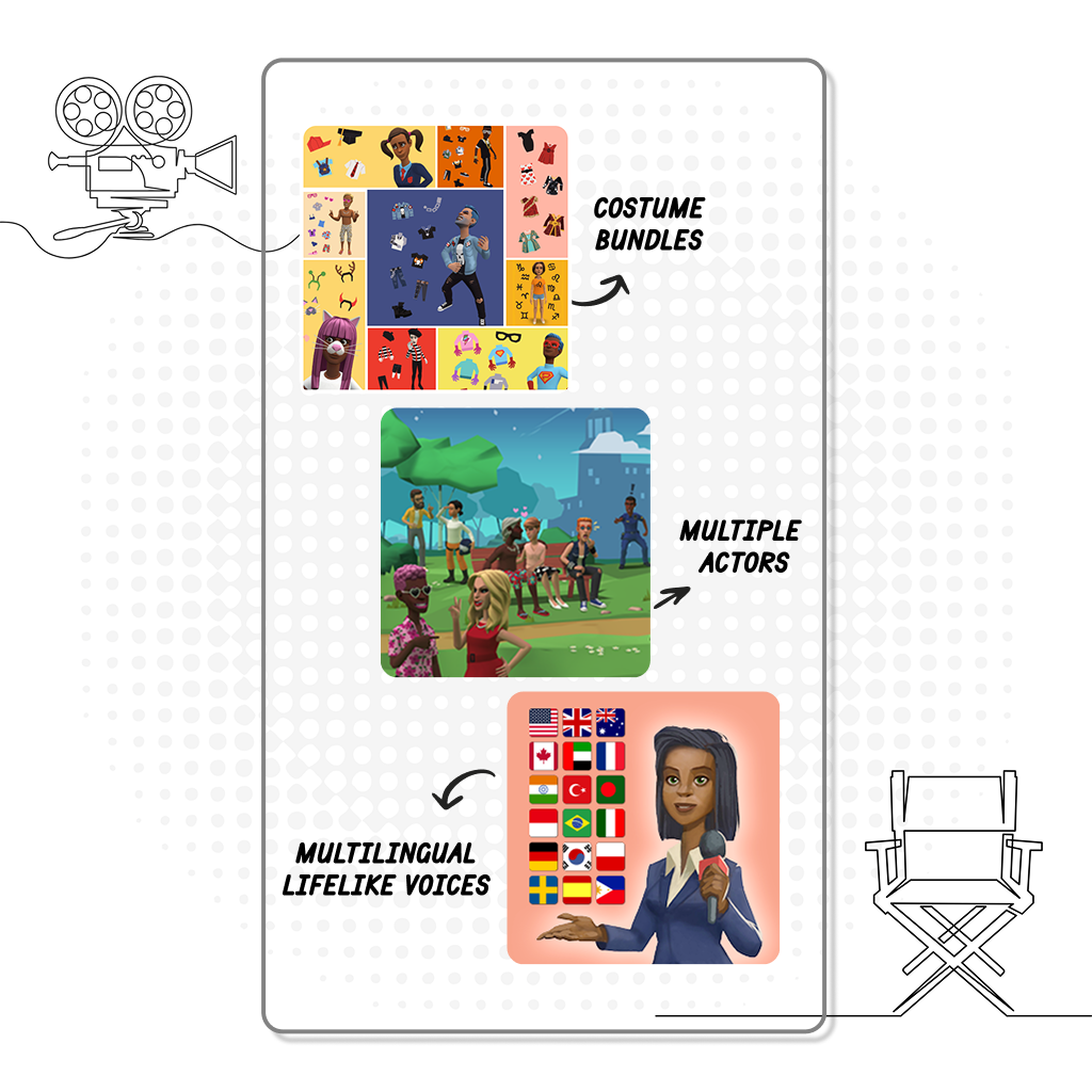 Screenshot from Plotagon Studio mobile app.