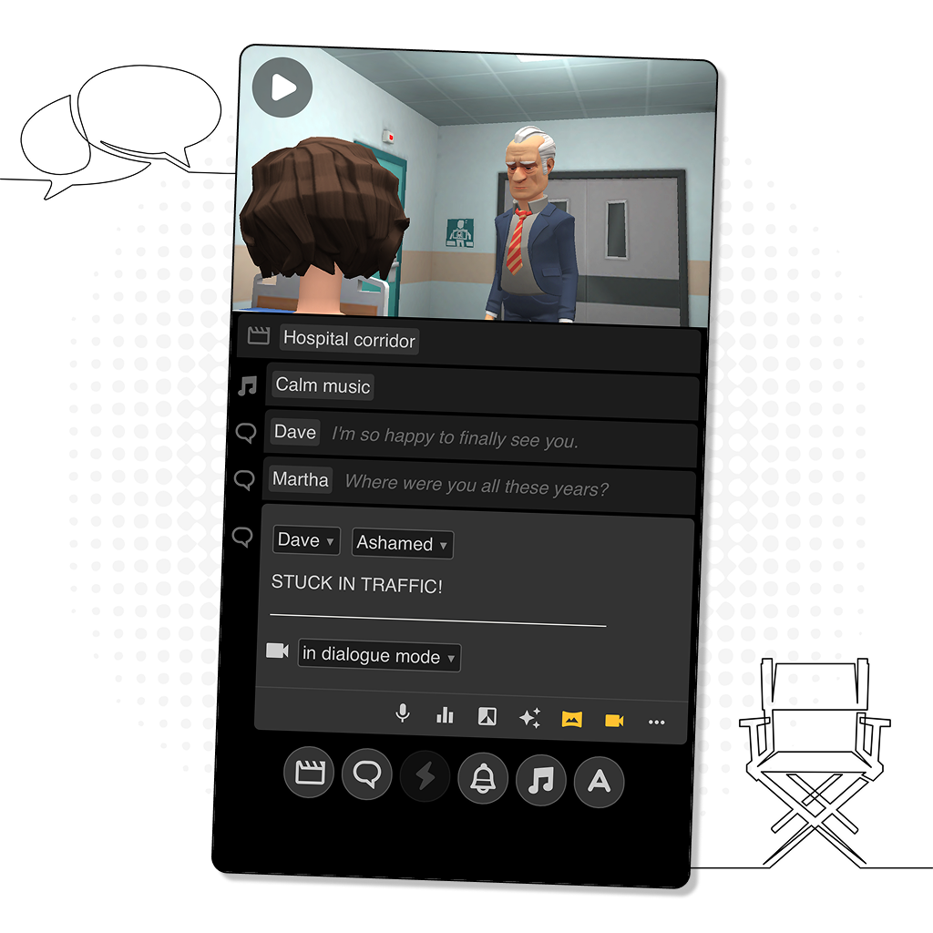 Screenshot from Plotagon Studio mobile app.
