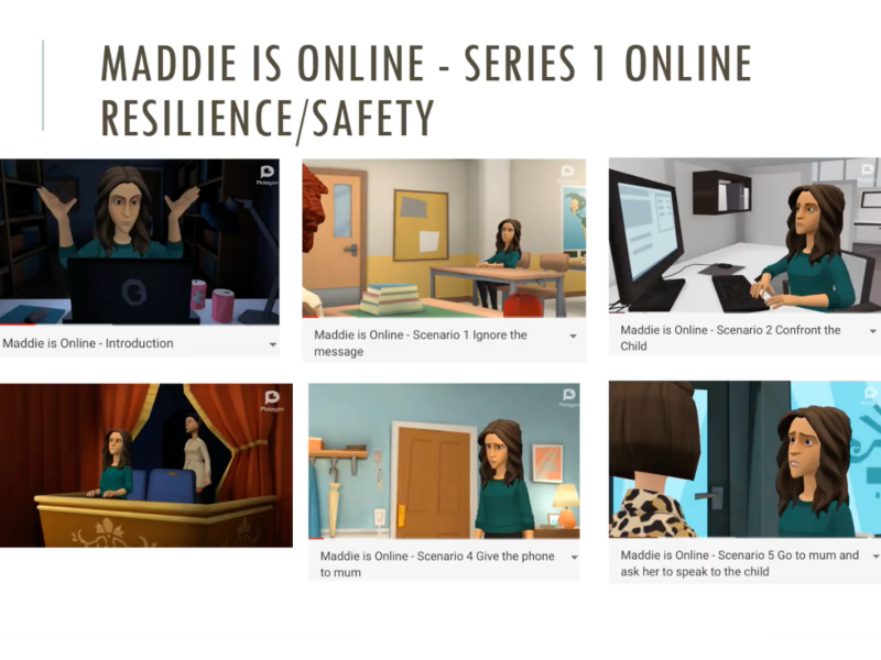 Preview of Maddie is online Series 1 created with Plotagon App.