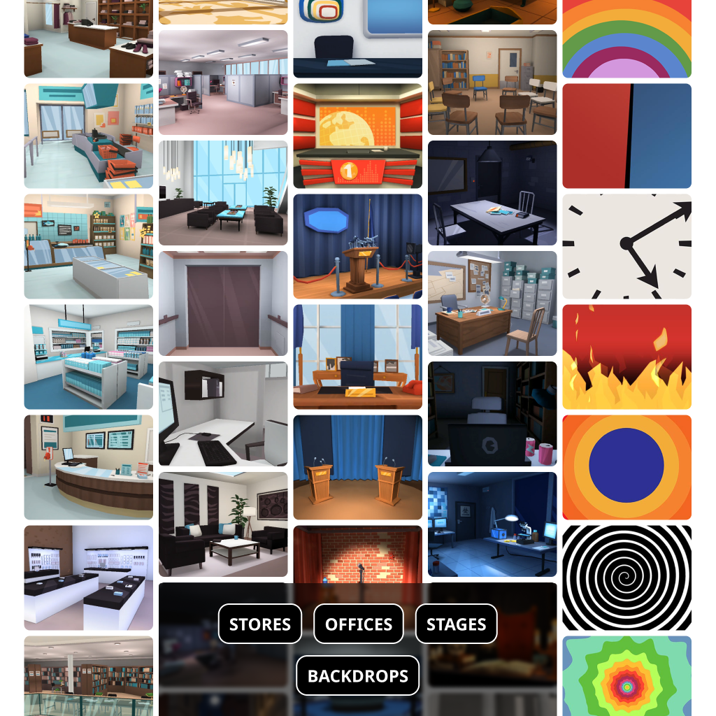 A collage of virtual locations.