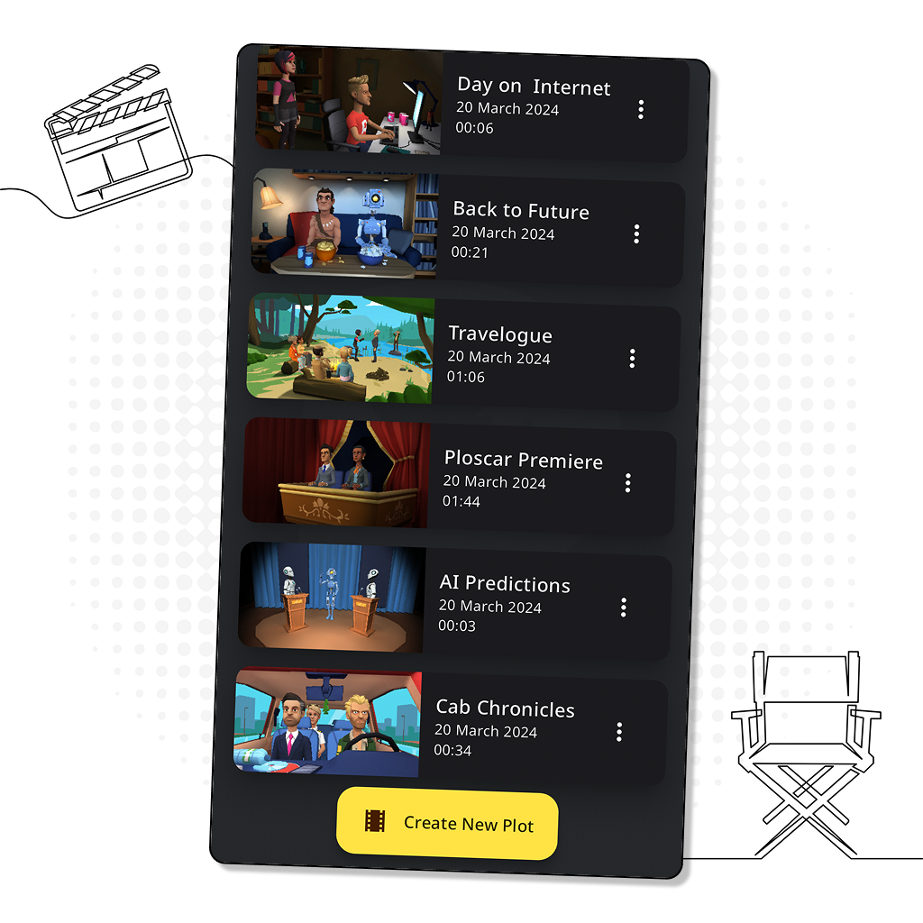 Screenshot from Plotagon Studio mobile app.