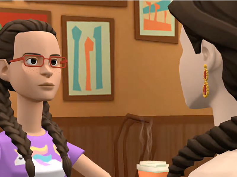 Preview of accessibility content created with Plotagon App.